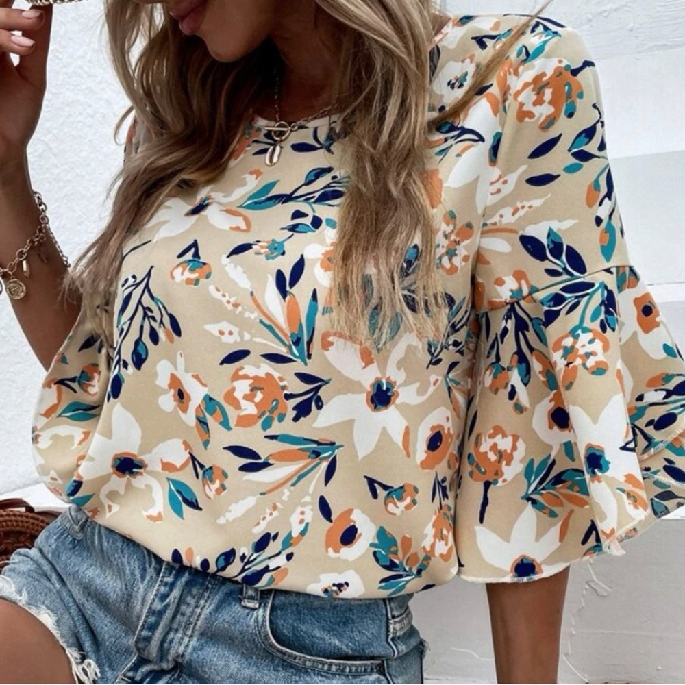 Shein Floral Blouse